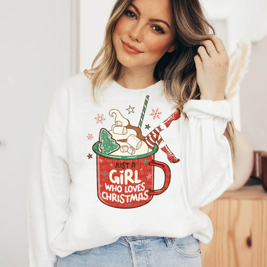 JUST A GIRL WHO LOVES CHRISTMAS MUG